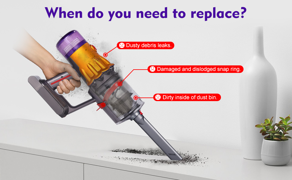 Контейнер для пилу сумісний з Dyson V12 Slim, V12 Detect Slim, V10 Digital Slim, SV18, SV20. Замінна частина для пилососа Dyson, артикул 965272-01