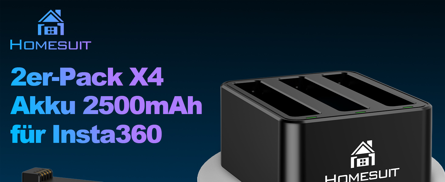 Акумулятор Insta360 X5 2 шт. 2850mAh + LED зарядний пристрій + Micro SD картридер (2x акумулятор X4, 1x LED зарядний комплект)