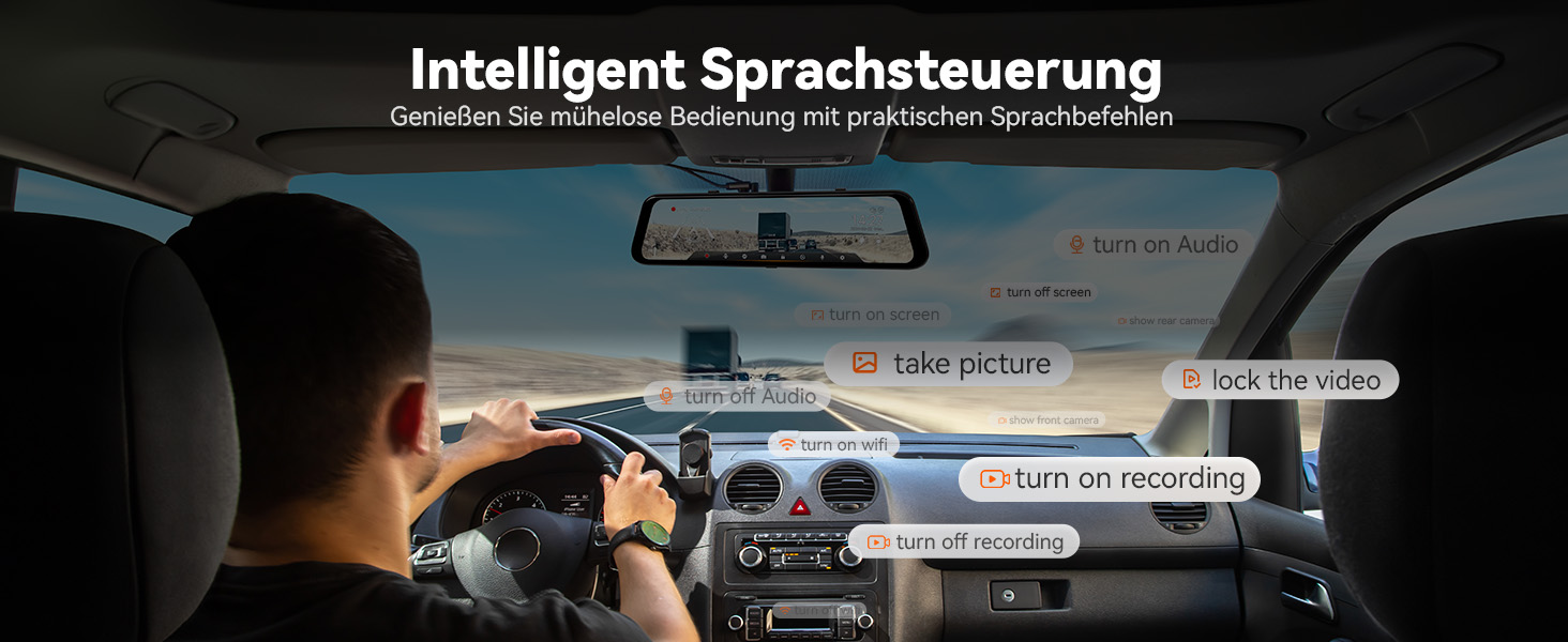 WOLFBOX G850 PRO: Дзеркало-відеореєстратор 4K з ADAS, BSD, WiFi, GPS, G-сенсором та камерою заднього виду