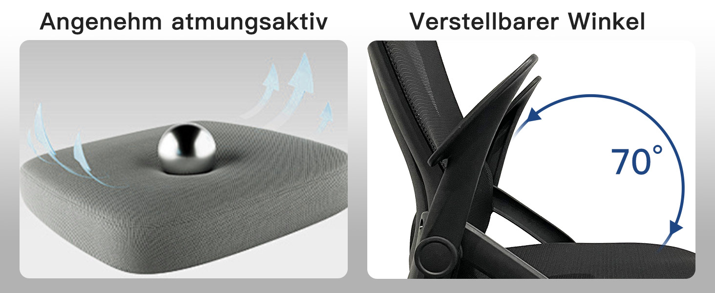 Ергономічне крісло для офісу: регульовані підлокітники, 3D-підголовник та поперекова підтримка, функція гойдання та нахилу (білий та чорний)