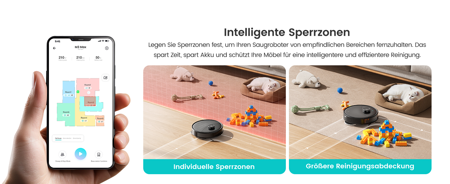 Робот-пилосос LEFANT M210P: потужність 2200Pa, Wi-Fi, Bluetooth, керування через додаток, 6 режимів, автоматична зарядка, для твердих підлог та шерсті тварин