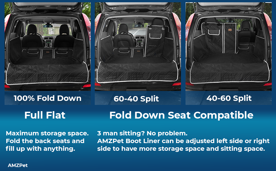 Захисний чохол на сидіння для собак AMZPET – водонепроникний, антиковзкий, стійкий до подряпин, міцний, 56 x 45 x 122 см, для маленьких автомобілів (купе або хетчбек), степене дизайн