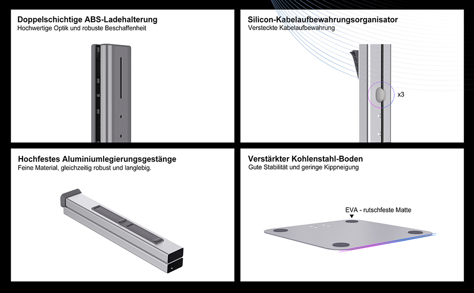 Підставка для пилососа Dyson з розкладними гачками та міцною основою з вуглецевої сталі – монтаж без свердління, компактне зберігання для всіх бездротових пилососів Dyson та аксесуарів, сірий колір