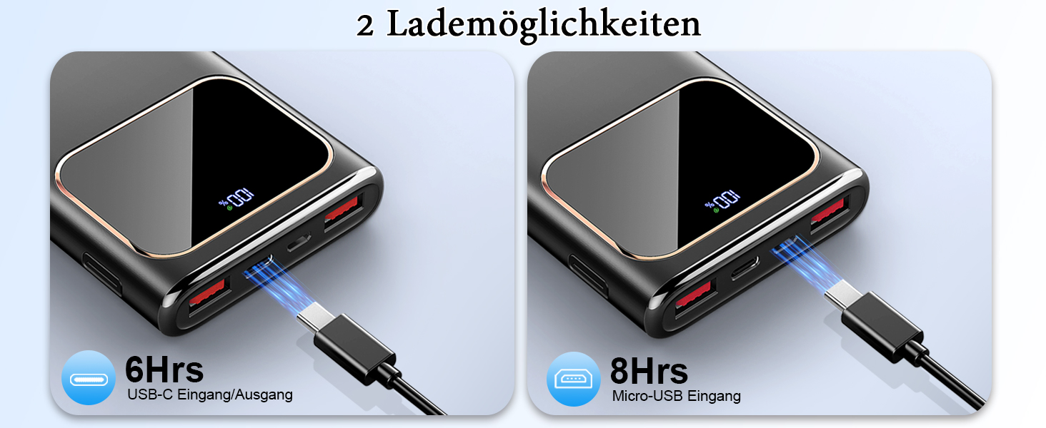 Power Bank 20000mAh з USB-C, PD 3.0, QC 4.0, 22.5W, чорний - для iPhone, Samsung та інших