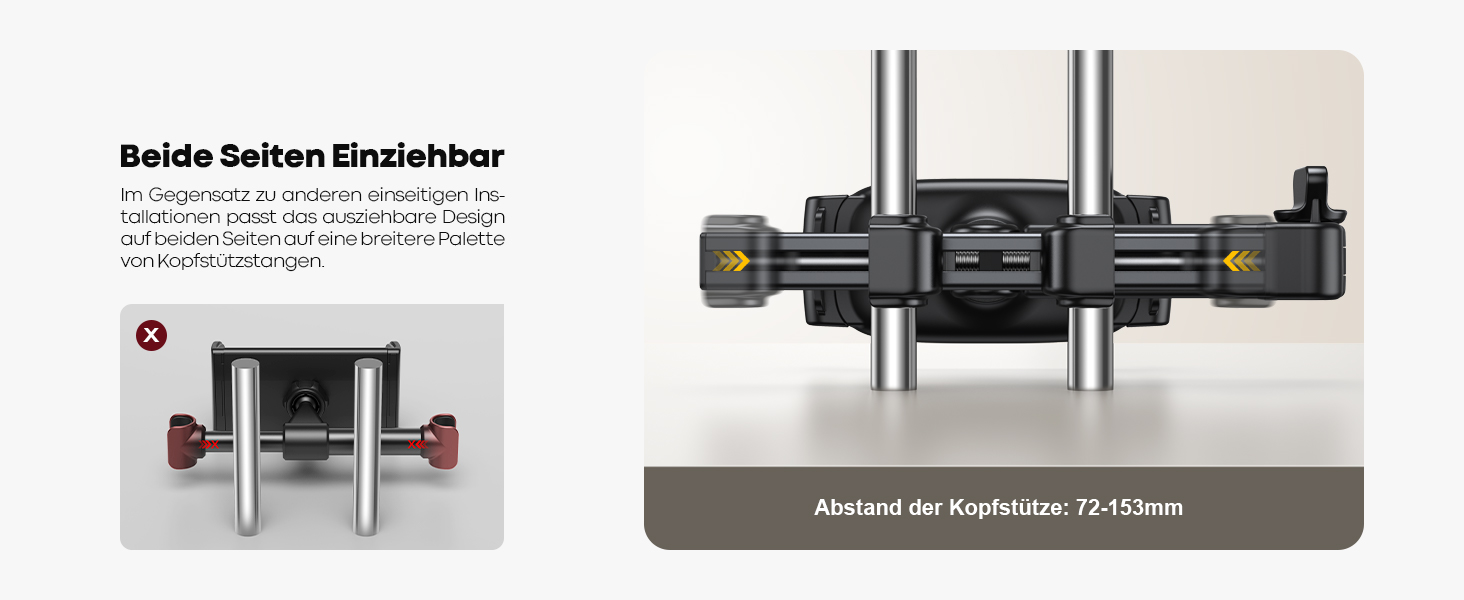 Тримач для планшету Lamicall у машину - універсальний, для iPad, Switch, Samsung Tab, смартфонів (4.7-11 дюймів), чорний