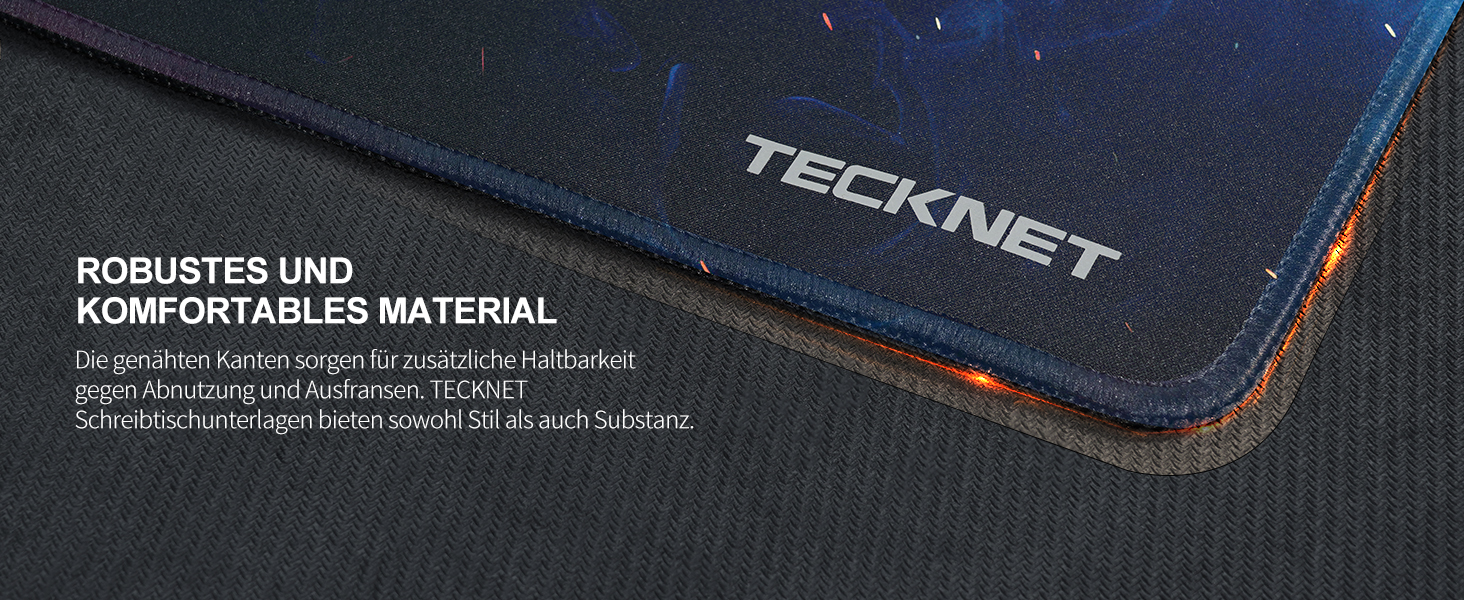 TECKNET XXL килимок для миші Speed Gaming, 900x400 мм, чорний, для геймерів, вологостійкий, з покращеною поверхнею для точності та швидкості, антиковзаюча гумова основа (дизайн 