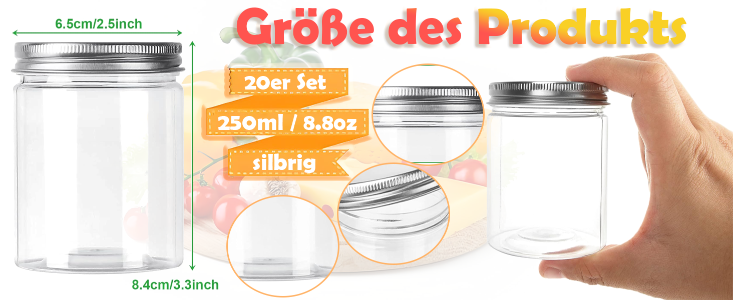 Набір контейнерів для зберігання 16 шт. по 500 мл з кришкою, BPA-Free, прозорі пластикові контейнери для продуктів та солодощів
