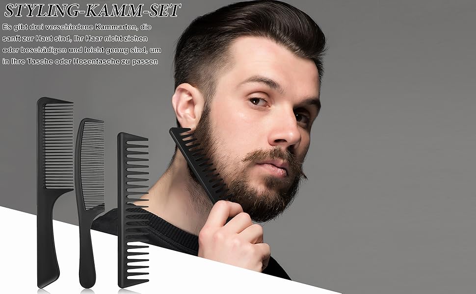 Набір гребінців для волосся 8 шт. з масажем, антистатичні гребінці, гребінець для корекції ліній, різні стилі для жінок та чоловіків, для дому та подорожей