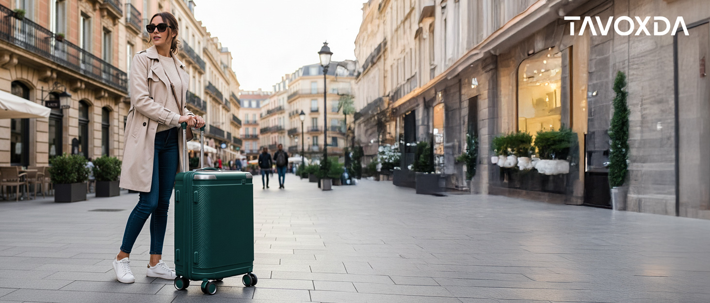 Набір валіз Tavoxda 3 шт., жорсткий корпус, TSA-замок, телескопічна ручка, чорний колір