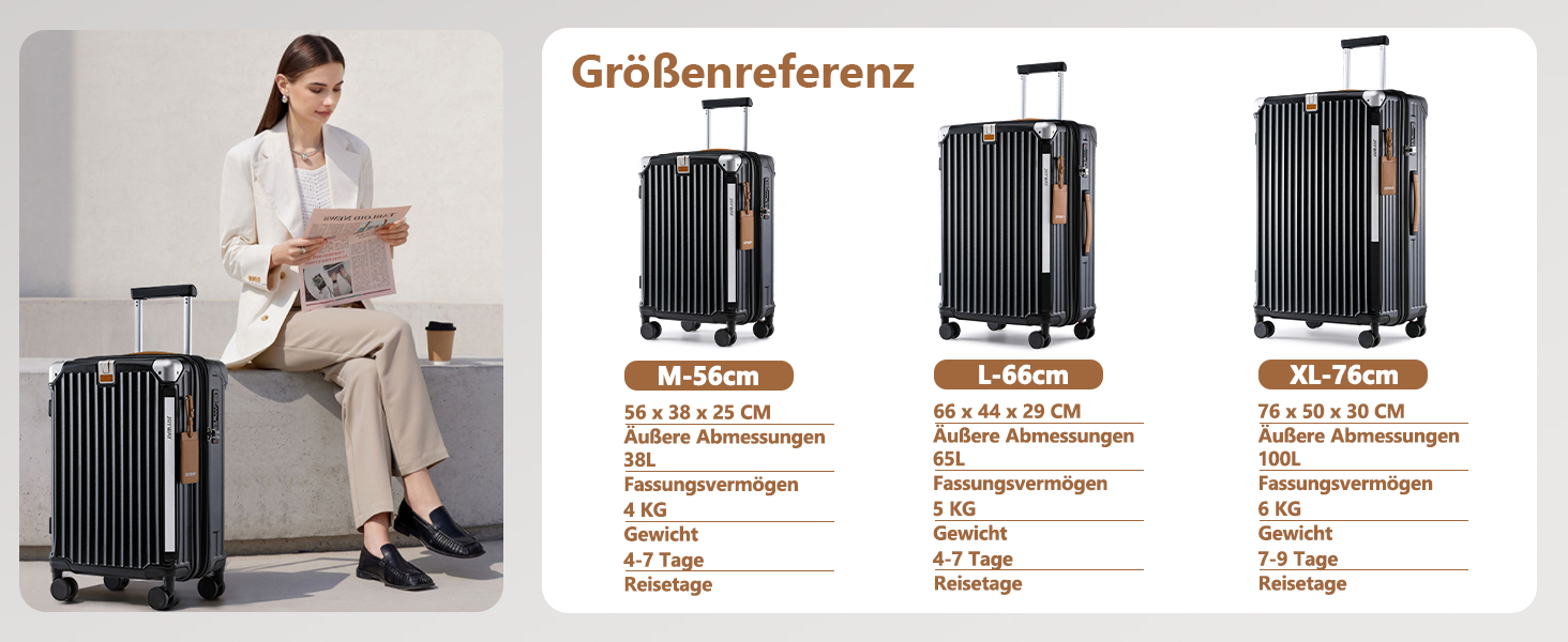 Чемодан Joyway ABS з жорсткою оболонкою, розширюваний, на 4 колесах, з TSA замком, набір 3 шт. (зелений, чорний)