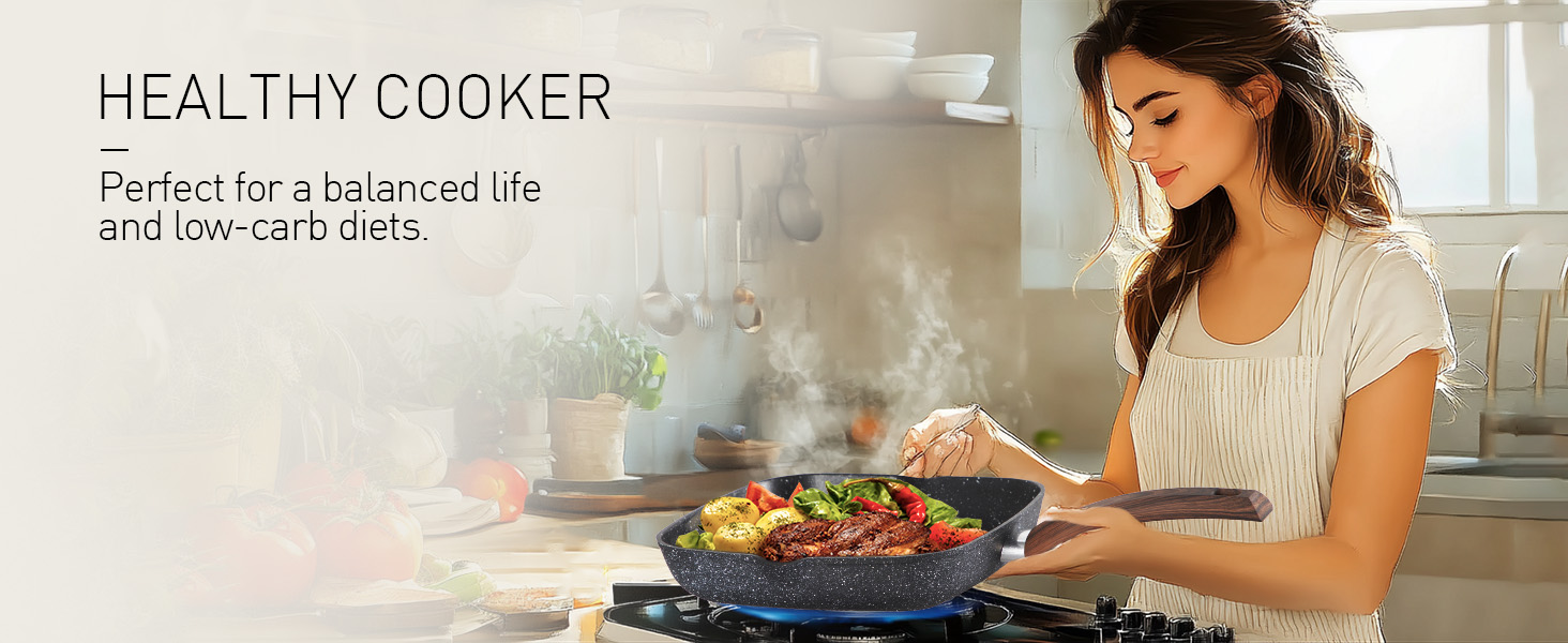 Набір каструль та сковорідок DishDelight з антипригарним покриттям для індукційних плит (12 шт.)