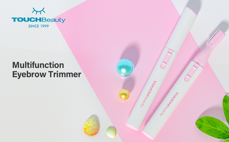 TOUCHBeauty Електричний тример для брів AG-815B (Рожевий) - прецизійний коректор з гребенем, бездротовий, для жінок