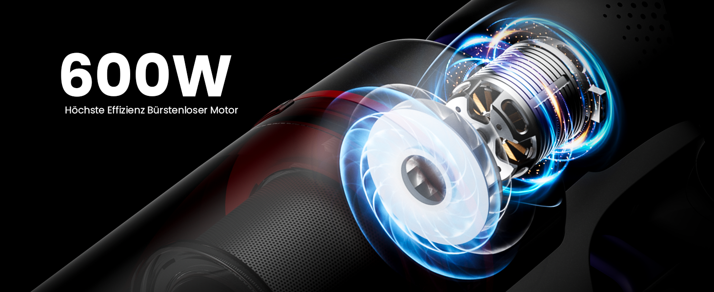 Бездротовий акумуляторний пилосос 600W з потужністю всмоктування 50KPA, 70 хвилин роботи, самостійна парковка, антизаплутана щітка та LED-дисплей, 8-ступенева фільтрація, кріплення на стіну, для шерсті тварин/килимів/твердих поверхонь/автомобіля (фіолетовий)