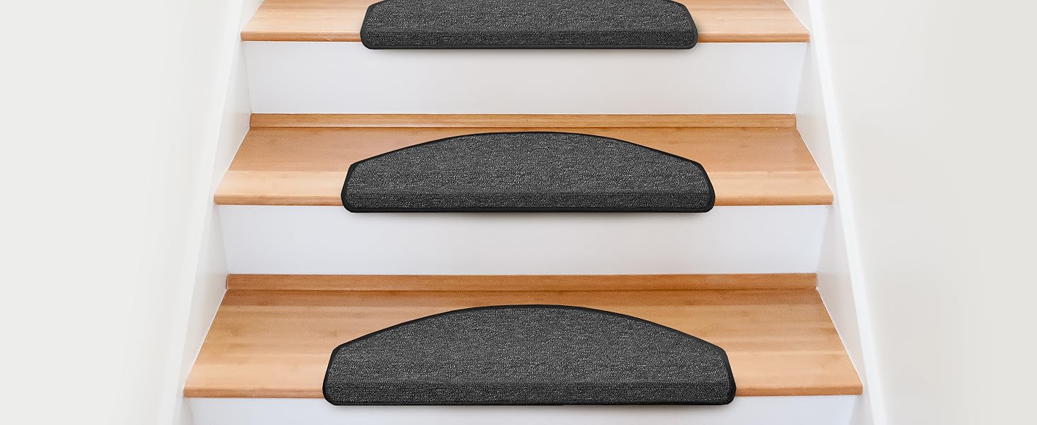 Сходинкові килимки Casa Pura London, 15 шт., 11 кольорів, антрацит, надійна фіксація, стабільна кутова рейка