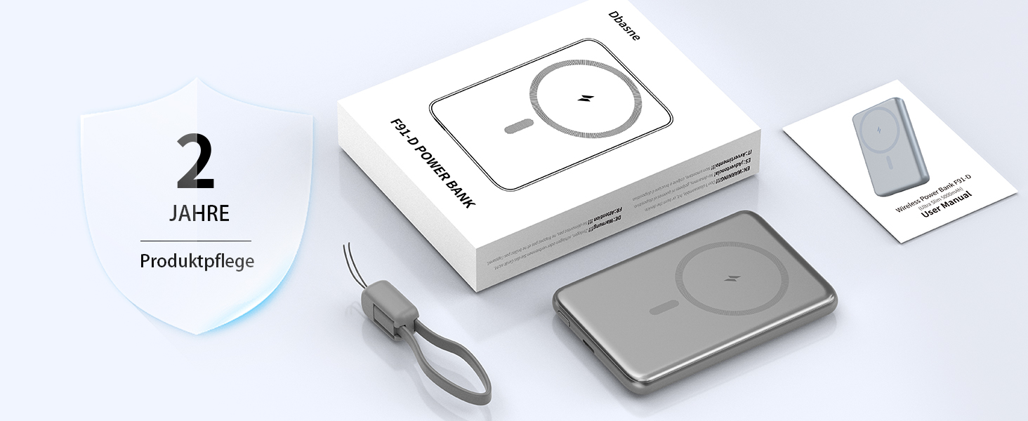 Power Bank MagSafe 5000mAh 20W PD з бездротовою зарядкою, USB-C, для iPhone 16/15/14/13/12, срібний