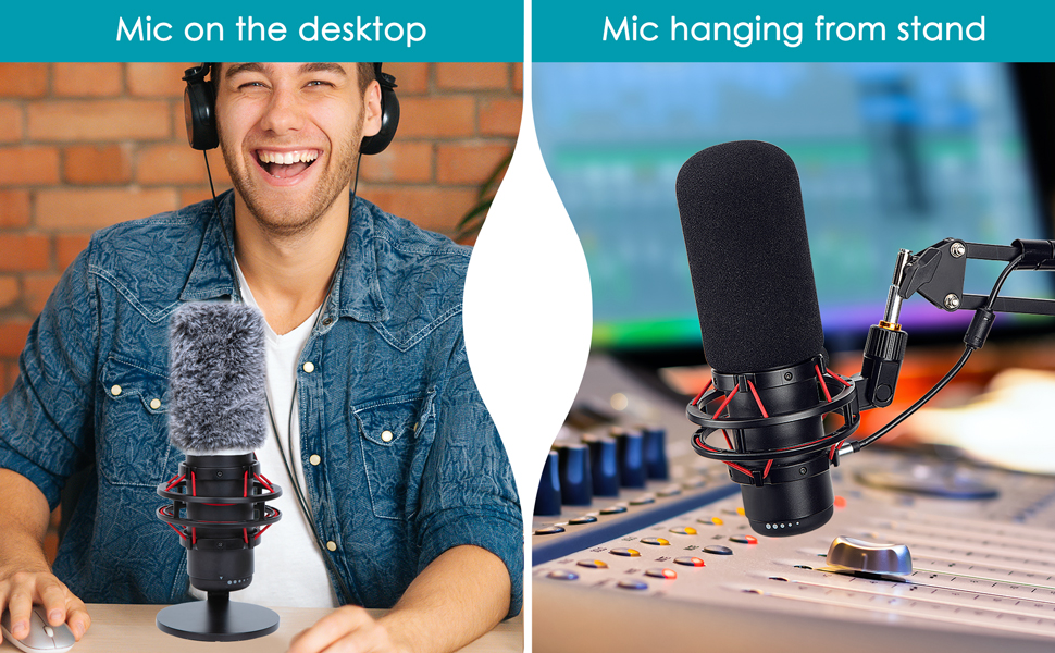 Кріплення для мікрофона YOUSHARES, сумісне з HyperX QuadCast, металева клямка, поп-фільтр, підставка для стрімінгу