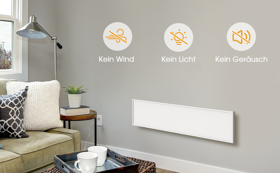 Інфрачервовий обігрівач Byecold Standgerät 300W з підставкою, інфрачервовий електрообігрівач, опалювальна панель, енергозберігаючий, захист від перегріву, білий
