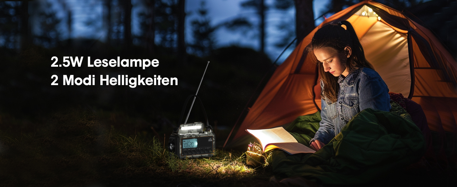 Радіо Kurbelradio на сонячній батареї та з ручкою, 12000mAh, AM/FM/SW, USB-зарядка, SOS-сигнал, для кемпінгу та надзвичайних ситуацій, зелений (сірий камуфляж)