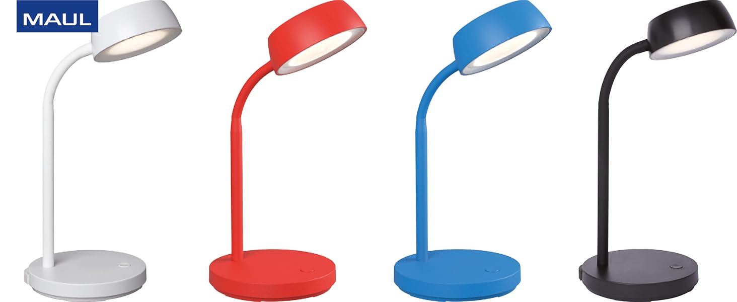 Світлодіодна лампа для столу MAULjoy | Лампа для офісу та дому | Регульована LED лампа з теплим білим світлом 3000K | Висота 33.5 см | Сучасний дизайн