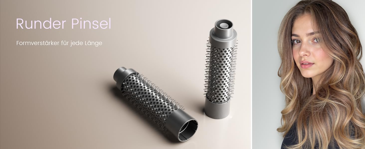 Фен-щітка Hairstyler 6 в 1: для локонів, об'єму, випрямлення та сушіння волосся, 1400W, 110000 обертів/хв, сірий