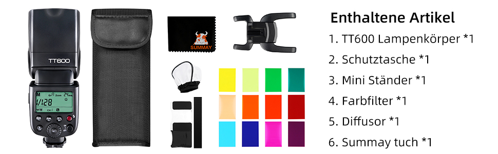 Спалах Godox TT600 - універсальний Speedlite для камер Canon, Nikon, Fujifilm, Pentax, Olympus, Panasonic