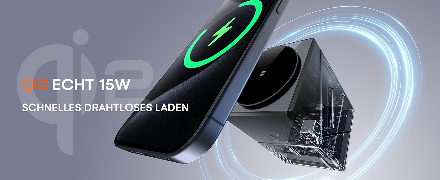 ZEEHOO Зарядна станція 3 в 1 для Apple MagSafe, iPhone 16/15/14/13/12, Apple Watch та AirPods (30W USB-C), Чорний