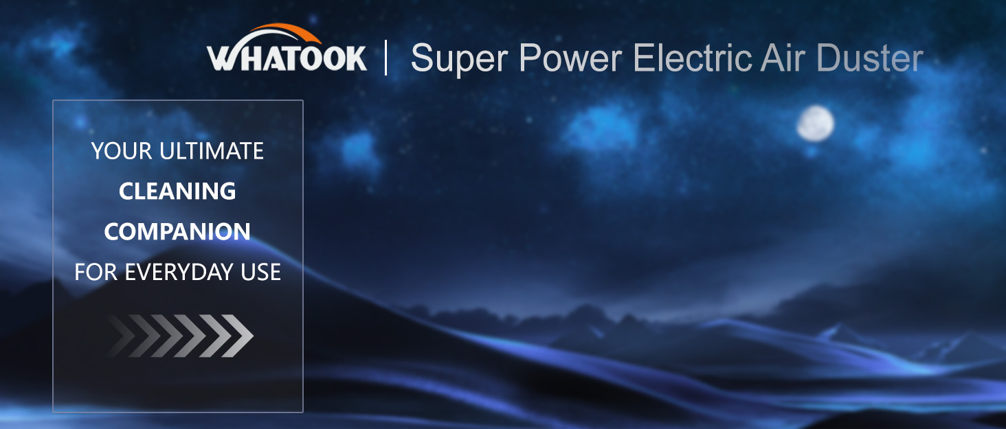 Професійний бездротовий повітряний пилосос WHATOOK W02: Регулювання швидкості, 250 000 обертів/хв, безщітковий двигун для клавіатури, ПК, авто та дому