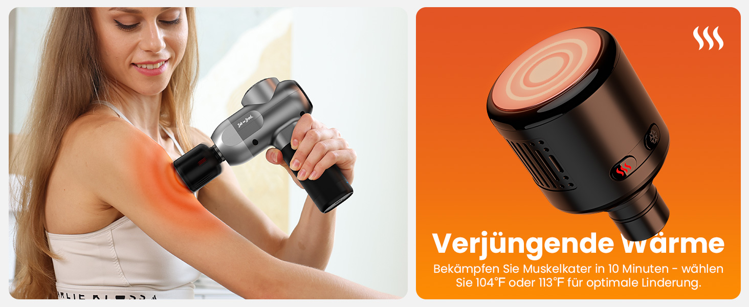 Bob & Brad C2 Deep Tissue Massage Gun - 5 Speed Muscle Massager with 5 Attachments for Home, Office, Workout, Recovery & Pain Relief - Heat & Cold Therapy Head