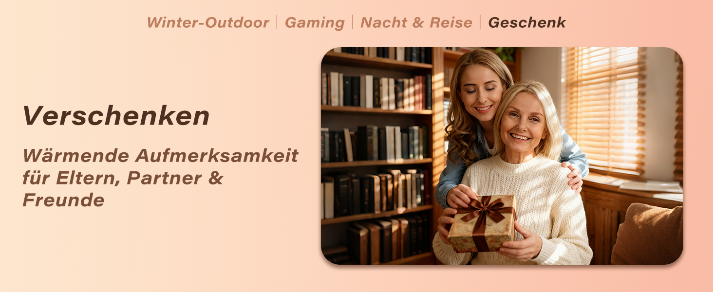 Електричний грілка для рук Citybee 10000 mAh з магнітною підключенням (2 шт.) - портативний нагрівач з підсвічуванням, 3 режими, до 55°C - для кемпінгу, туризму, активного відпочинку