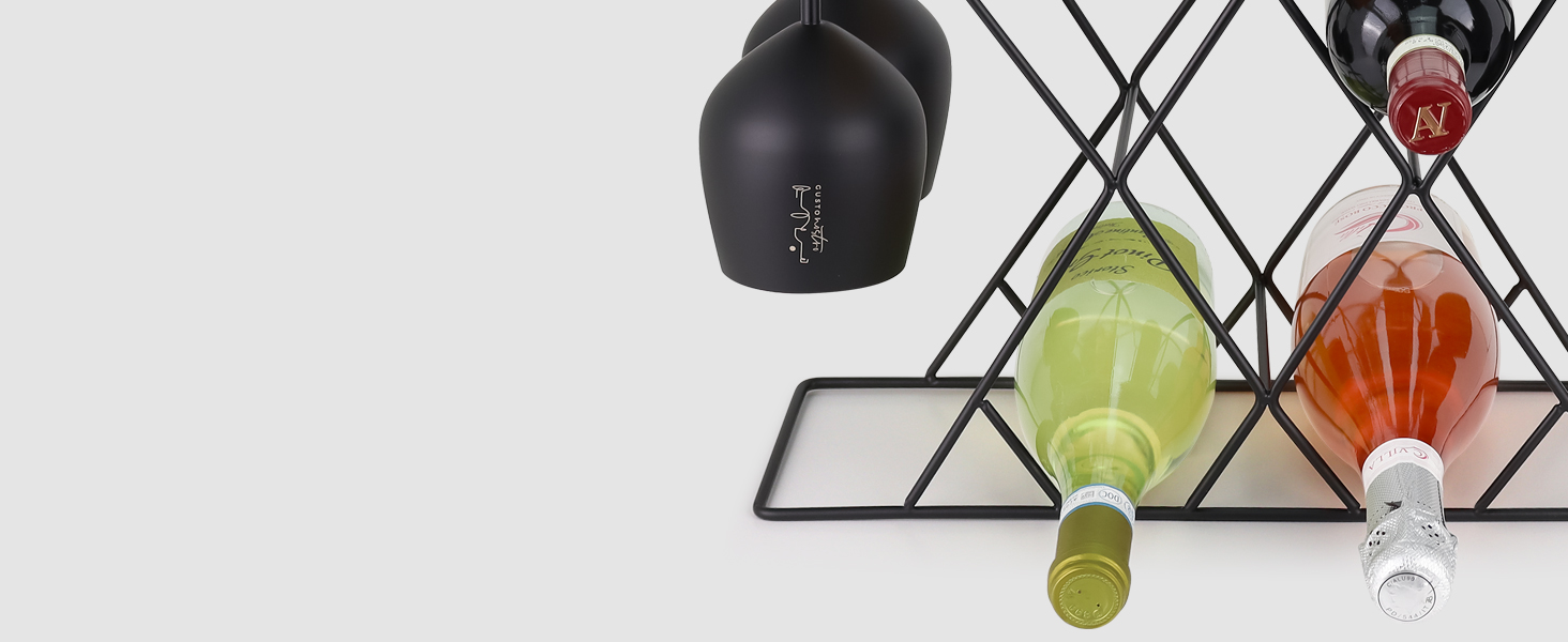 Стильне металеве вінорегулятор Gusto Nostro для столу (рожеве золото, 8 пляшок)