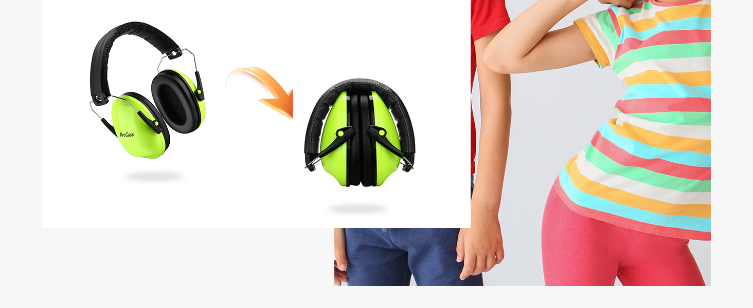 Навушники для дітей ProCase, захист від шуму NRR 2dB, для сну, подорожей, карнавалів, аутизму (блакитно-зелені, 2 шт.)