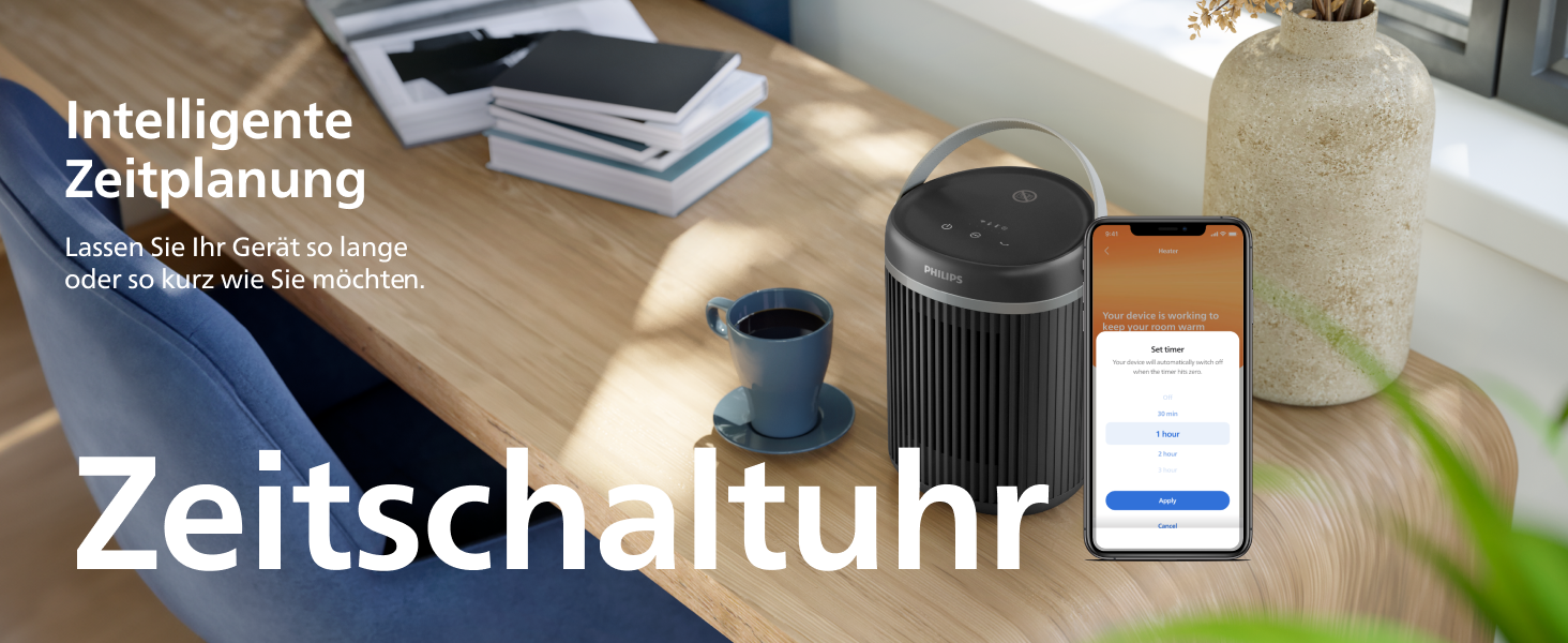 Керамічний тепловентилятор-товпіль Philips Smart 5000 серії, 2000 Вт, чорний