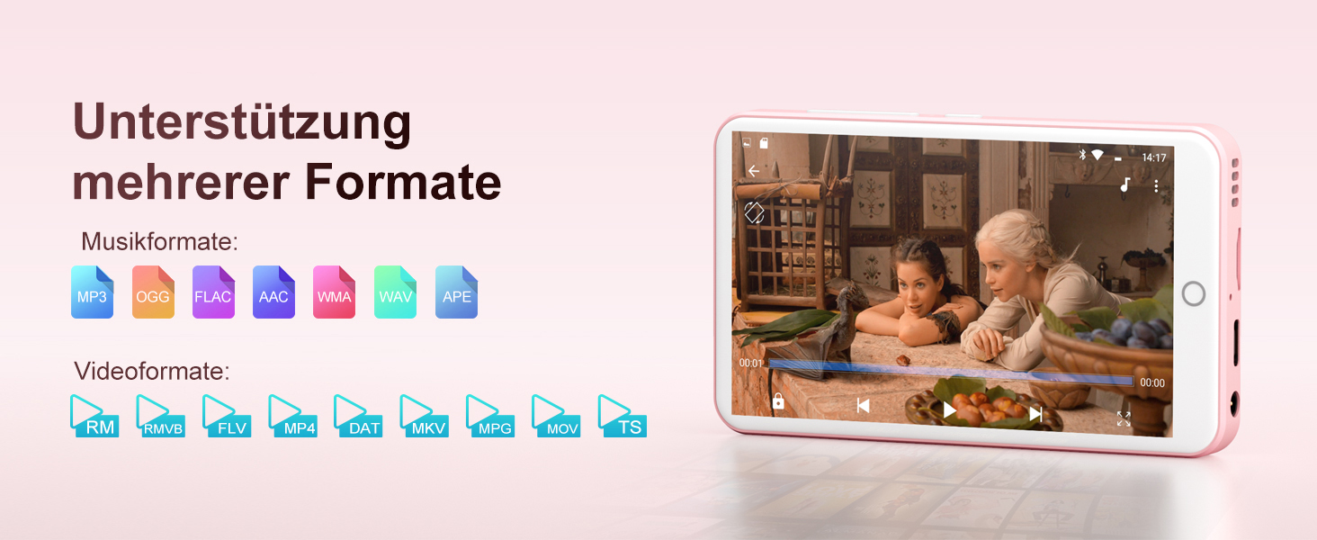 MP3 плеєр Oilsky 80GB з Bluetooth, WiFi, Android 9.0, 4