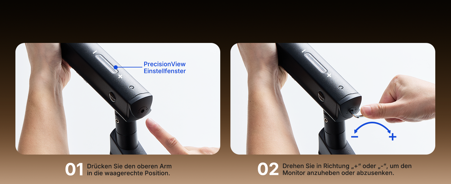 Кронштейн для монітора HUANUO FlowLift Pro MechaSpring, 13-32 дюйми, до 9 кг, регулювання нахилу, повороту та обертання, VESA 75/100 мм, для геймінгу та офісу