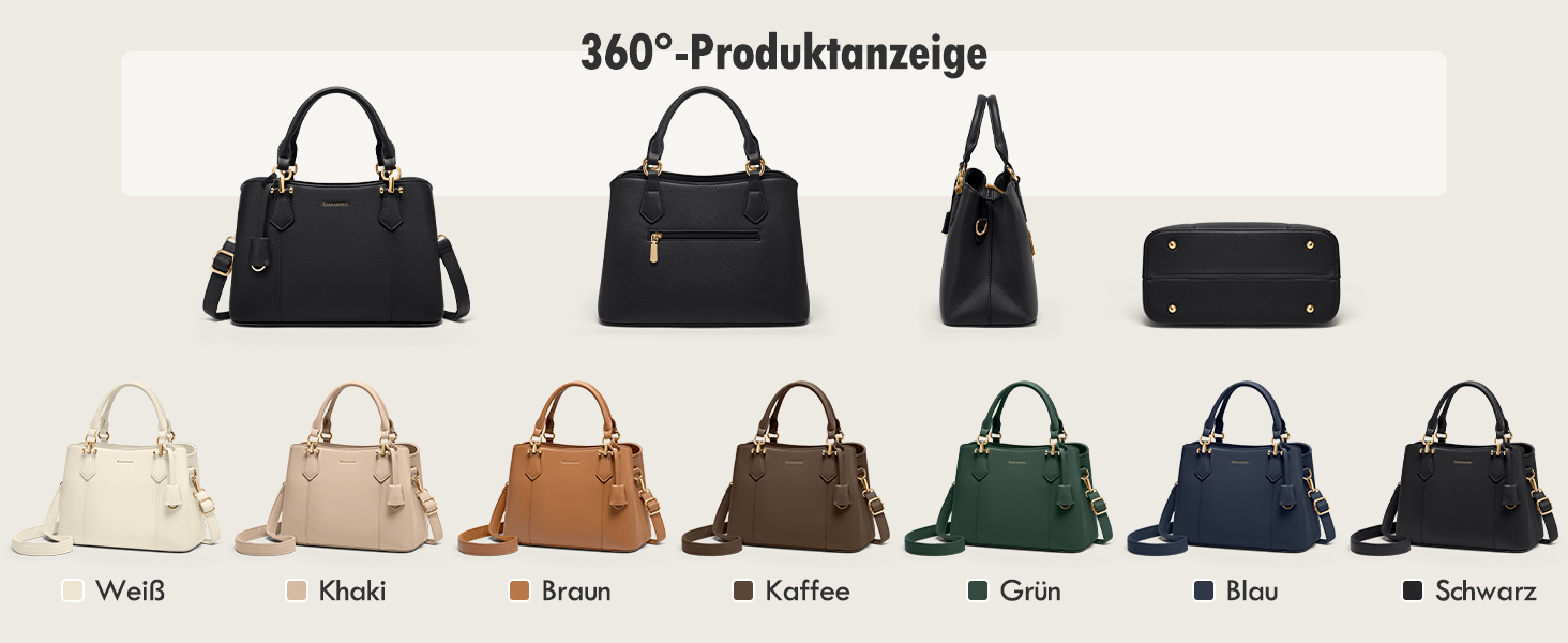 Сумка жіноча RAINSMORE середнього розміру з екошкіри, чорна. Сумка-тоут, сумка на плече, сумка через плече.