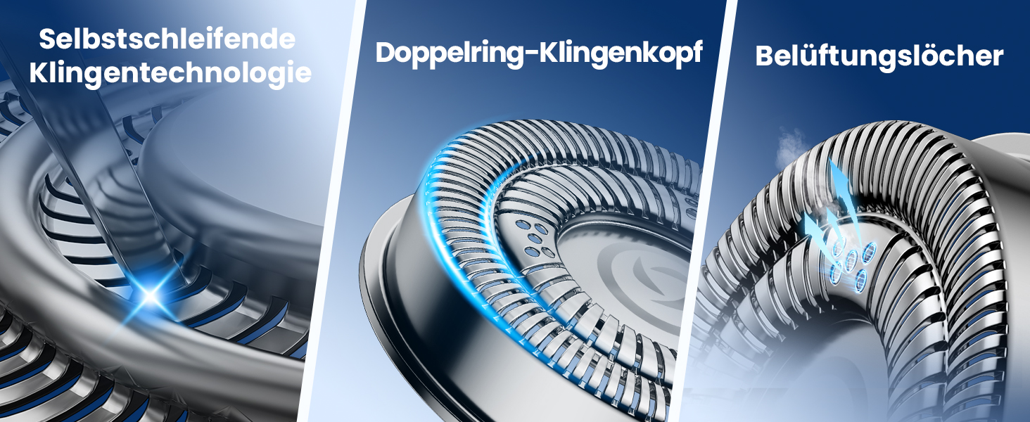 MAXGROOM 7D Glatzen Rasierer Herren - Електрична бритва для гоління голови, срібляста, акумуляторна (1400mAh), водонепроникна IPX6, Type-C