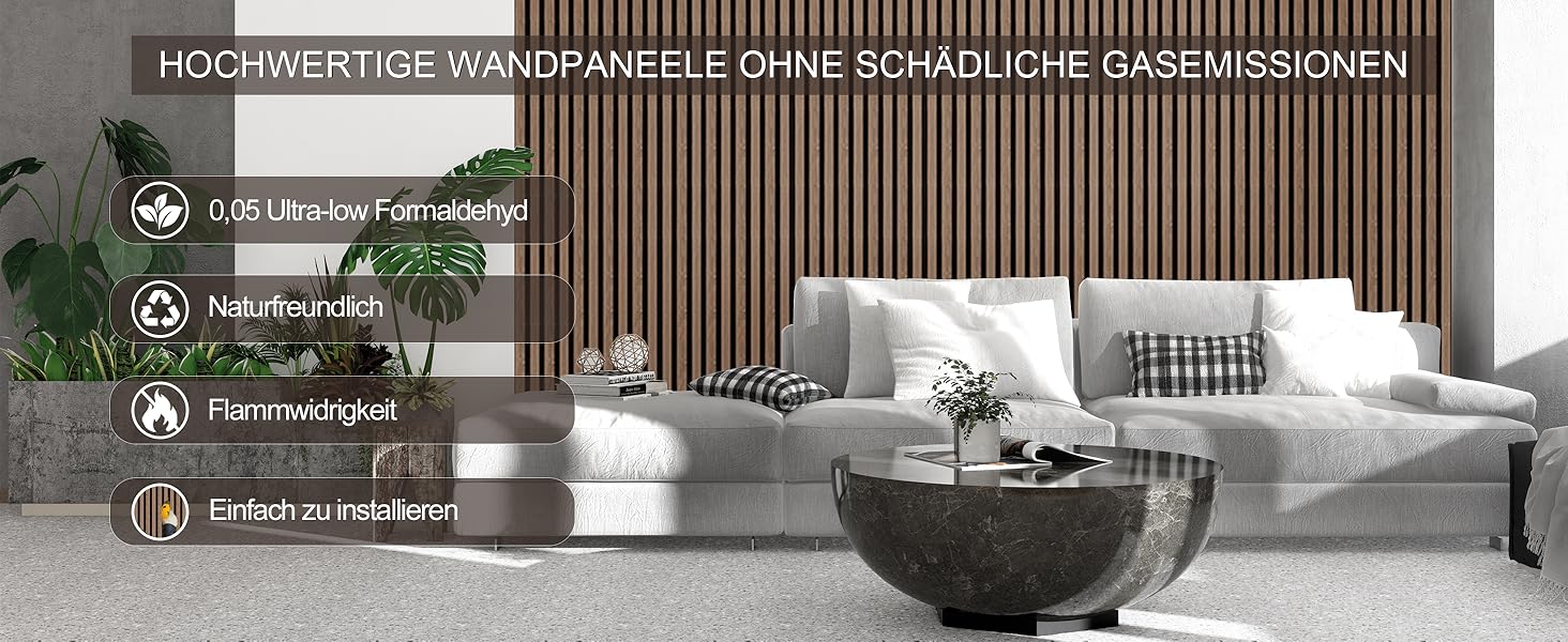 Акустичні 3D-панелі з дерева AKK-PANE (60x60 см, 4 шт, 1.44м²) для стін у вітальню, офіс та кухню, звукопоглинаючі еко-панелі, колір: копчений дуб 5#