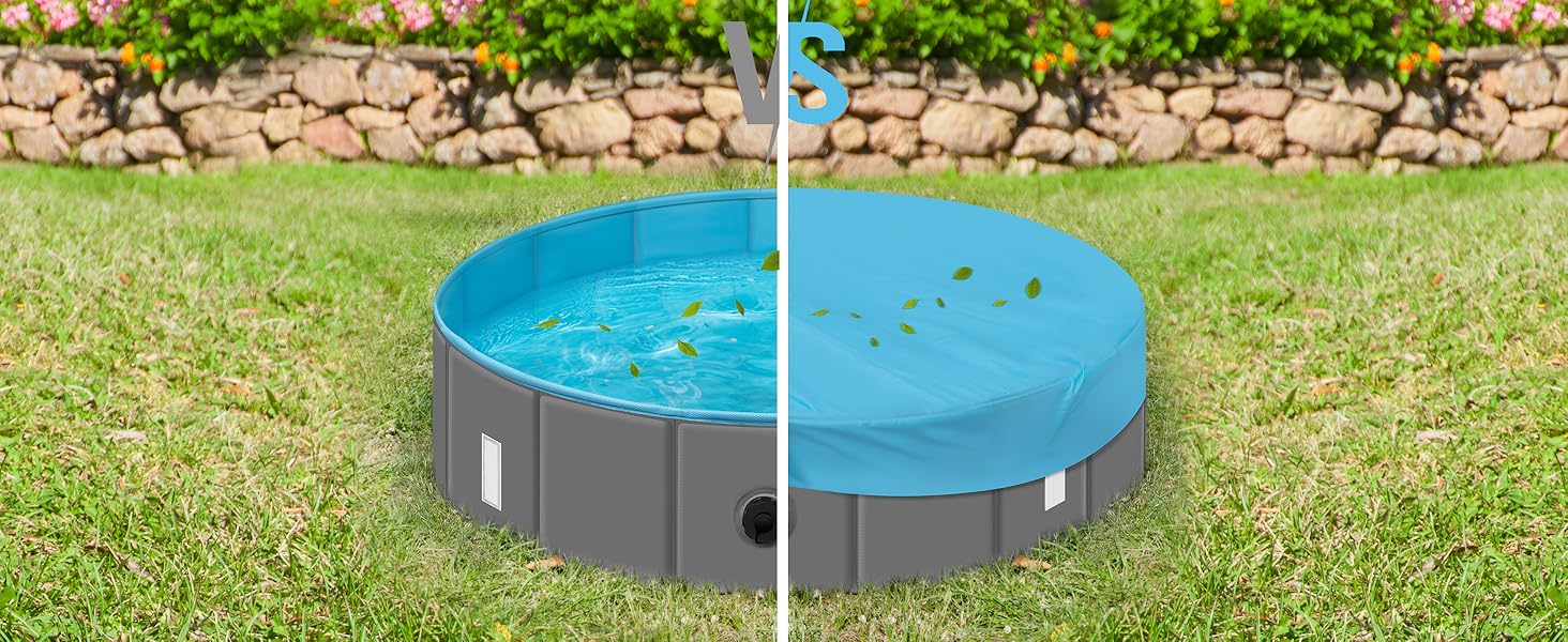 Басейн для собак великих порід EUGAD 120x30 см з кришкою. ПВХ басейн для собак, антиковзне покриття, легко складається