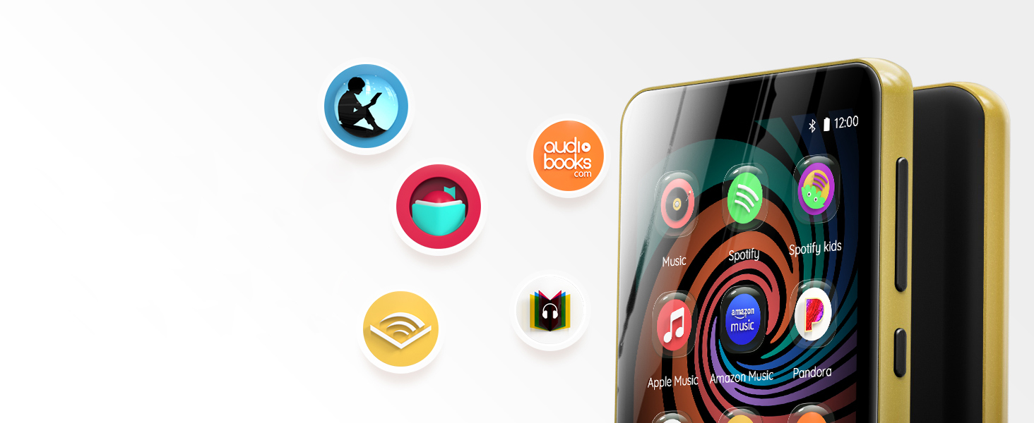 MP3 плеєр 160GB з Bluetooth та WiFi, Android, Spotify, Amazon Music, 4