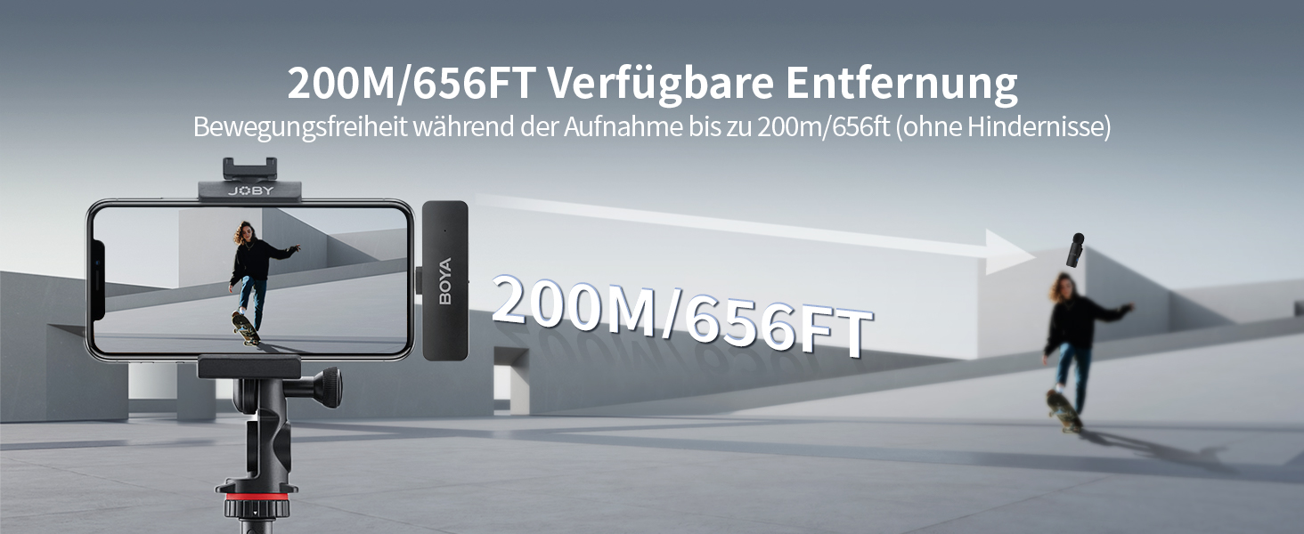 Мікрофон петличний Boya BY-V4D бездротовий для iPhone 15, Android, смартфонів, відеозйомки, подкастів, YouTube