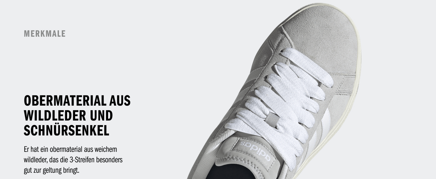 Кросівки Adidas Grand Court Base 00s Wildleder Core Black/Ftwr White/Gum, 43 1/3 EU, JQ6018