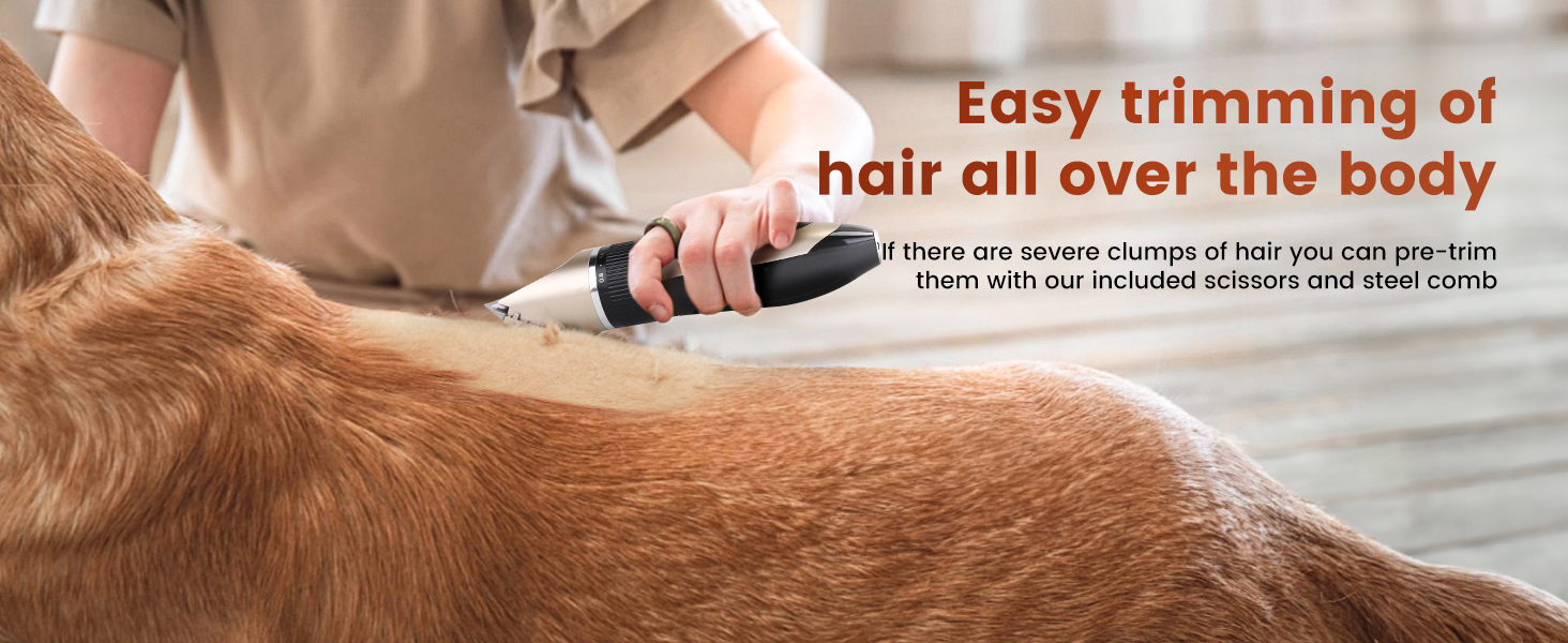 Машинка для стрижки собак 2 в 1 з тримером для лап, тиха, з LED-підсвічуванням, професійна, Type-C, для малих та великих собак і котів