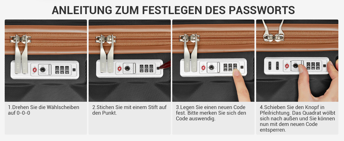 Чохол-валіза British Traveller Hartschalenkoffer, 74.5 x 49 x 30.5 см, ABS + PC, TSA-замок, 4 колеса, для подорожей та бізнесу (Чорний/Коричневий, L)