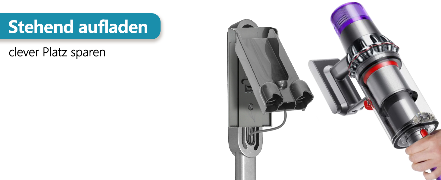 Підставка для пилососа Dyson Gen5, V15, V12, V11, V10, V8, V7, V6 з вуглецевої сталі, сірого кольору