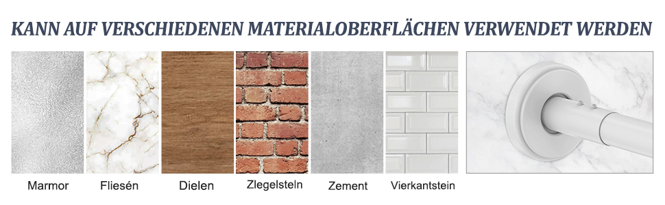 Штанга для душу U/L форми, 75x(150-190)x75 см - 2 в 1 (душова завіса, ванна, кут) - без кріплення до стелі, 24 кільця з нержавіючої сталі (біла)