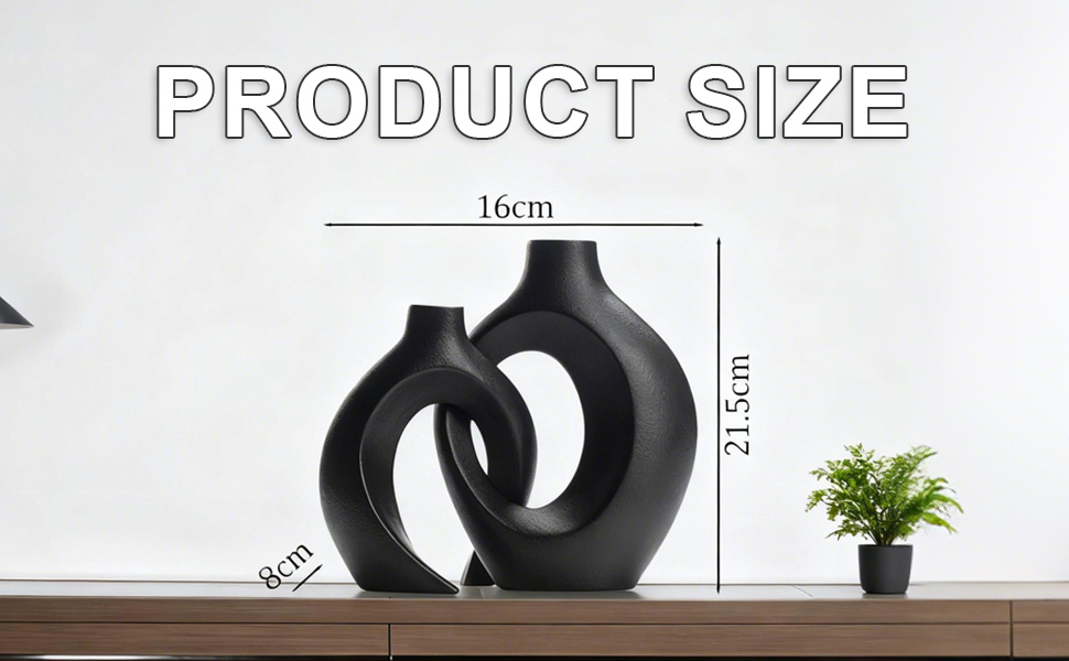 Керамічна ваза для сухоцвітів та декор, білий колір, сучасний дизайн, скандинавський стиль