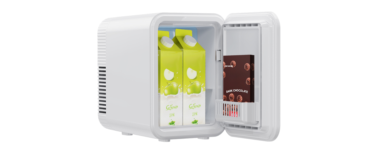 Mini холодильник Enventor 10L з двома режимами (охолодження/нагрівання), 12V/220V, для авто, кімнати, офісу, косметики, тихий