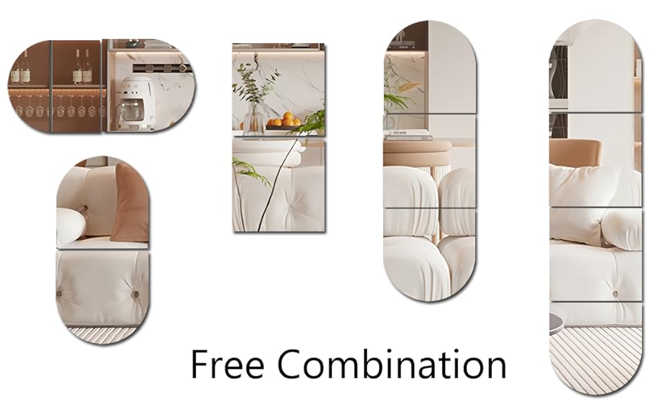 HD акриловий дзеркальний наліпка на стіну, самоклеючий, для макіяжу, фітнесу, дитячої кімнати, декор плитки (4)