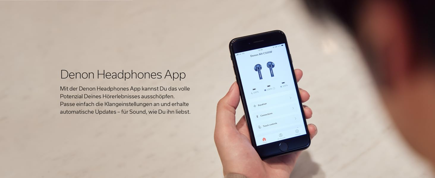 Бездротові навушники Denon AH-C500W - білі, Bluetooth, з мікрофоном, водостійкі