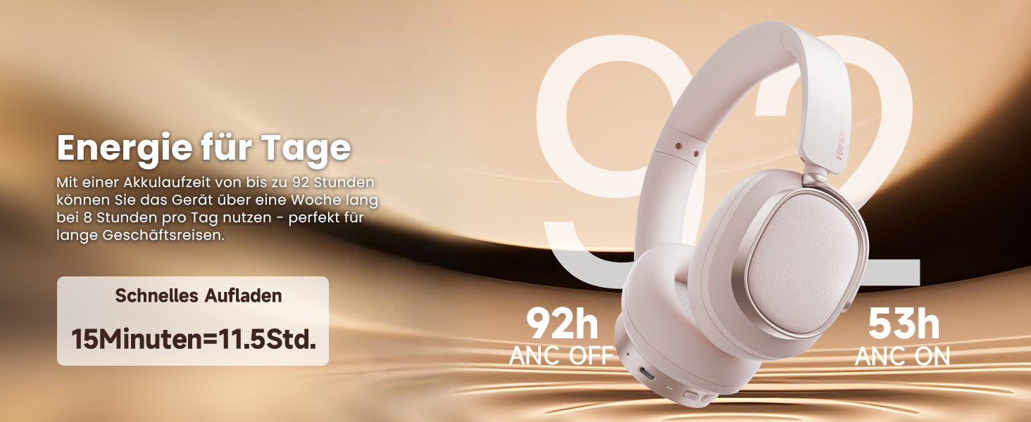 Навушники бездротові Edifier ES850NB Over-Ear з шумозаглушенням, Hi-Res Audio, Bluetooth 5.4, рожеві